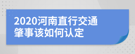 2020河南直行交通肇事该如何认定