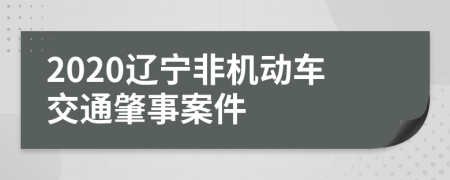 2020辽宁非机动车交通肇事案件