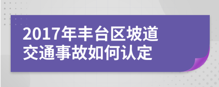 2017年丰台区坡道交通事故如何认定