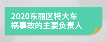 2020东丽区特大车祸事故的主要负责人