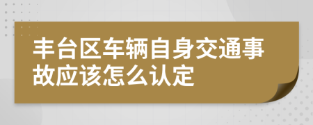 丰台区车辆自身交通事故应该怎么认定