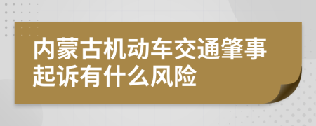 内蒙古机动车交通肇事起诉有什么风险