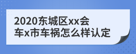 2020东城区xx会车x市车祸怎么样认定