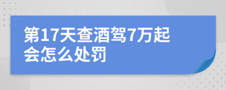 第17天查酒驾7万起会怎么处罚