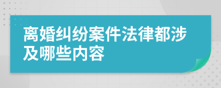 离婚纠纷案件法律都涉及哪些内容