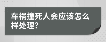 车祸撞死人会应该怎么样处理？
