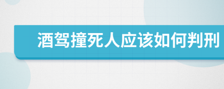 酒驾撞死人应该如何判刑