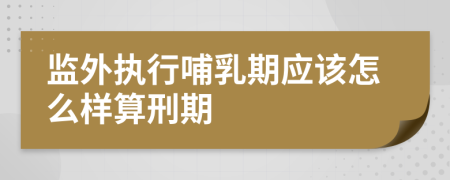 监外执行哺乳期应该怎么样算刑期