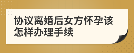 协议离婚后女方怀孕该怎样办理手续