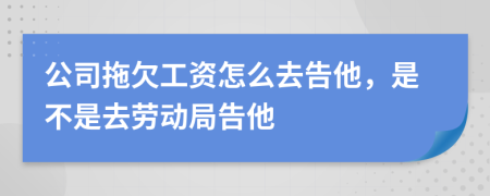 公司拖欠工资怎么去告他，是不是去劳动局告他