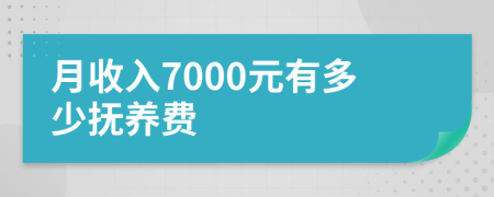 月收入7000元有多少抚养费