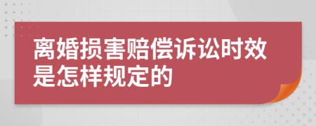 离婚损害赔偿诉讼时效是怎样规定的