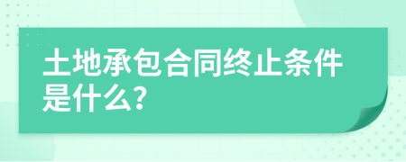 土地承包合同终止条件是什么？