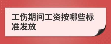 工伤期间工资按哪些标准发放