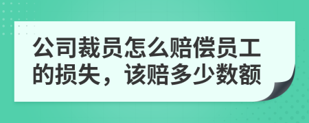 公司裁员怎么赔偿员工的损失，该赔多少数额