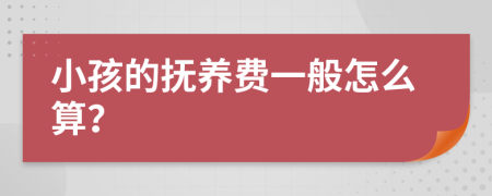 小孩的抚养费一般怎么算？