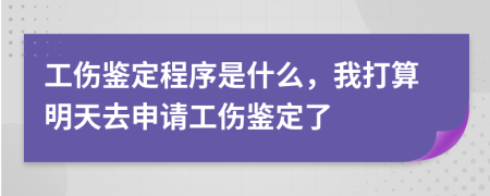 工伤鉴定程序是什么，我打算明天去申请工伤鉴定了