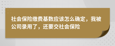 社会保险缴费基数应该怎么确定，我被公司录用了，还要交社会保险