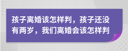 孩子离婚该怎样判，孩子还没有两岁，我们离婚会该怎样判