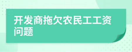 开发商拖欠农民工工资问题