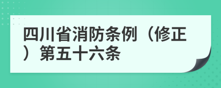 四川省消防条例（修正）第五十六条