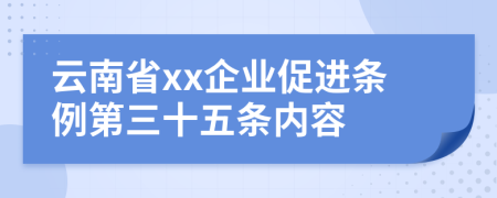 云南省xx企业促进条例第三十五条内容