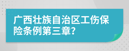 广西壮族自治区工伤保险条例第三章？