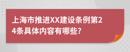 上海市推进XX建设条例第24条具体内容有哪些?