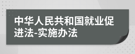 中华人民共和国就业促进法-实施办法