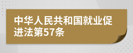 中华人民共和国就业促进法第57条