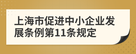 上海市促进中小企业发展条例第11条规定