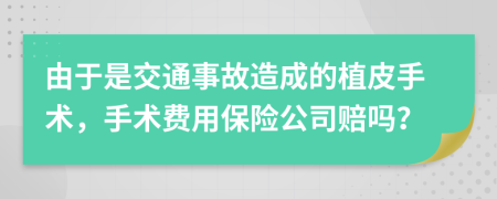 由于是交通事故造成的植皮手术，手术费用保险公司赔吗？