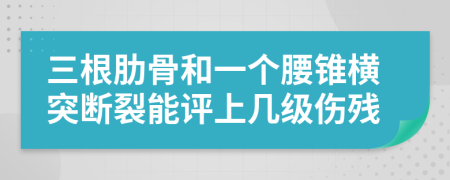 三根肋骨和一个腰锥横突断裂能评上几级伤残