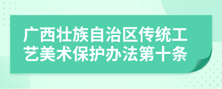 广西壮族自治区传统工艺美术保护办法第十条
