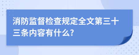 消防监督检查规定全文第三十三条内容有什么?
