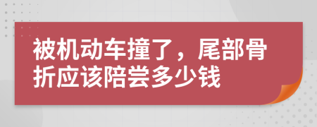 被机动车撞了，尾部骨折应该陪尝多少钱