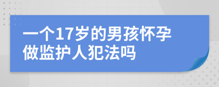 一个17岁的男孩怀孕做监护人犯法吗