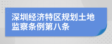 深圳经济特区规划土地监察条例第八条