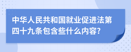 中华人民共和国就业促进法第四十九条包含些什么内容?