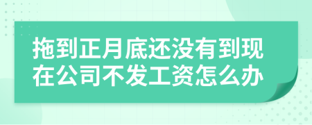 拖到正月底还没有到现在公司不发工资怎么办