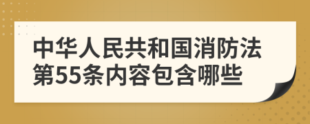 中华人民共和国消防法第55条内容包含哪些