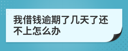 我借钱逾期了几天了还不上怎么办