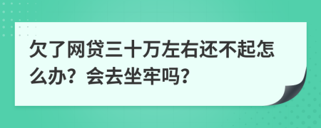 欠了网贷三十万左右还不起怎么办？会去坐牢吗？