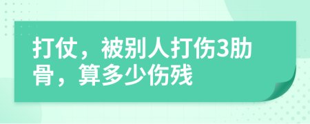 打仗，被别人打伤3肋骨，算多少伤残