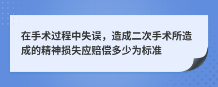 在手术过程中失误，造成二次手术所造成的精神损失应赔偿多少为标准