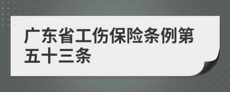 广东省工伤保险条例第五十三条