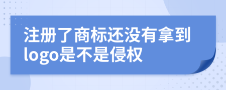 注册了商标还没有拿到logo是不是侵权