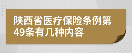 陕西省医疗保险条例第49条有几种内容