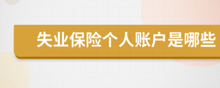 失业保险个人账户是哪些