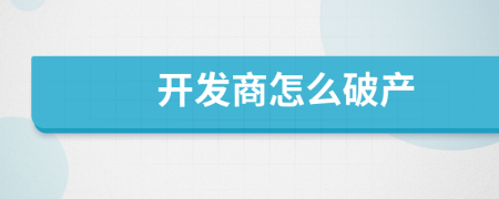 开发商怎么破产